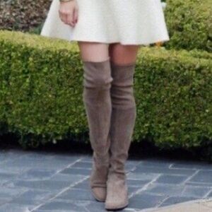 Stuart Weitzman Lowland Suede Over The Knee Boot Color:Taupe Size:5.5 NWOB